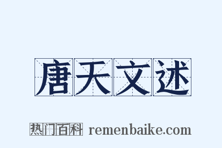 唐天文述是什么意思的图片